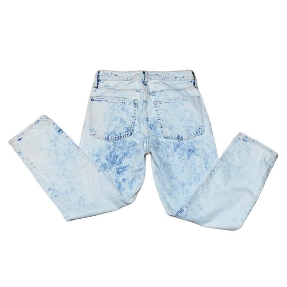 GAP Light Blue Acid Wash Boyfriend High Waist Straight Leg Denim Jeans 4/27 - Picture 3 of 7